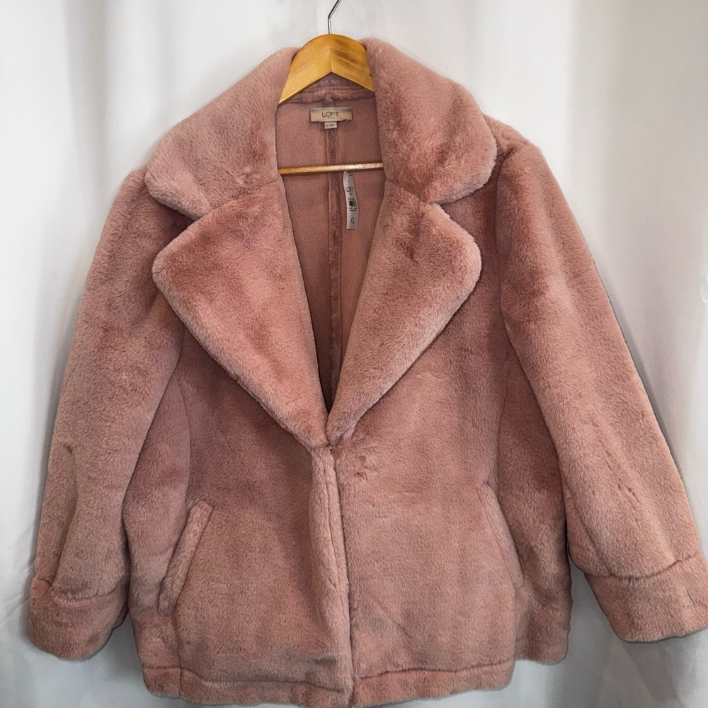 LOFT Blush Teddy Jacket